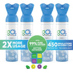 gO2Therapy - Up to 1800 Inhalations (4 Pack), Natural + 1st set of fragrance ( Eucalyptus, Lemon, Lavender, and Rosemary), 12L Portable Oxygen Canister