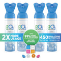 gO2Therapy - Up to 1800 Inhalations (4 Pack), Natural + 2nd set of fragrance ( Peppermint, Jasmine, Rose, and Citrus), 12L Portable Oxygen Canister