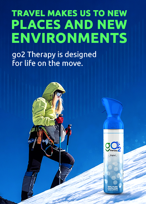 gO2Therapy - Up to 1800 Inhalations (4 Pack) Natural, 12L Portable Oxygen Canister