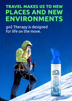 gO2Therapy - Up to 1800 Inhalations (4 Pack) Natural, 12L Portable Oxygen Canister