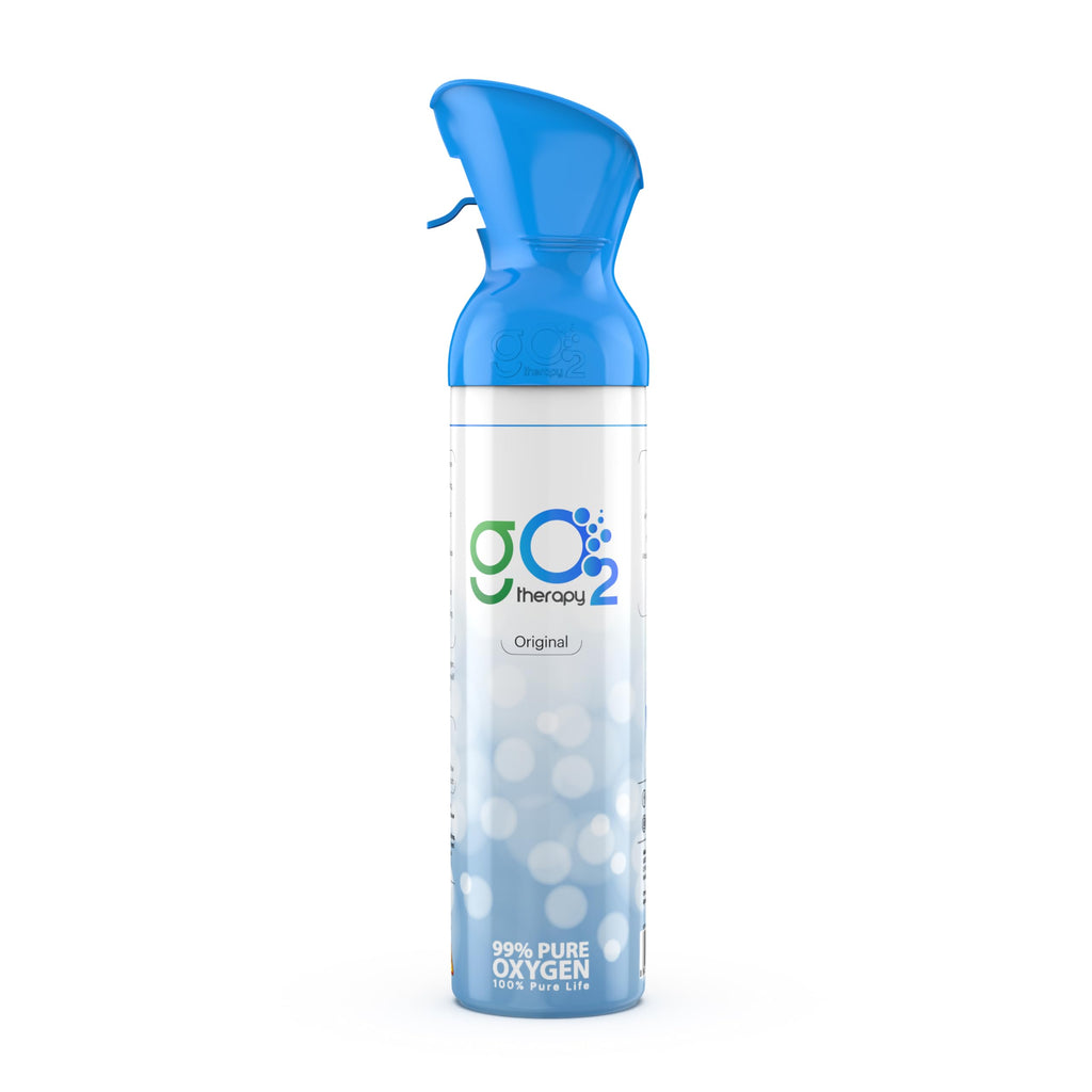 gO2Therapy - Up to 450 Inhalations, Natural 12L Portable Oxygen Canister