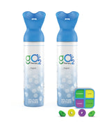 gO2Therapy - Up to 900 Inhalations (2 Pack), Natural + 4 Fragrances, 12L Portable Oxygen Canister