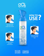 gO2Therapy - Up to 450 Inhalations, Natural 12L Portable Oxygen Canister