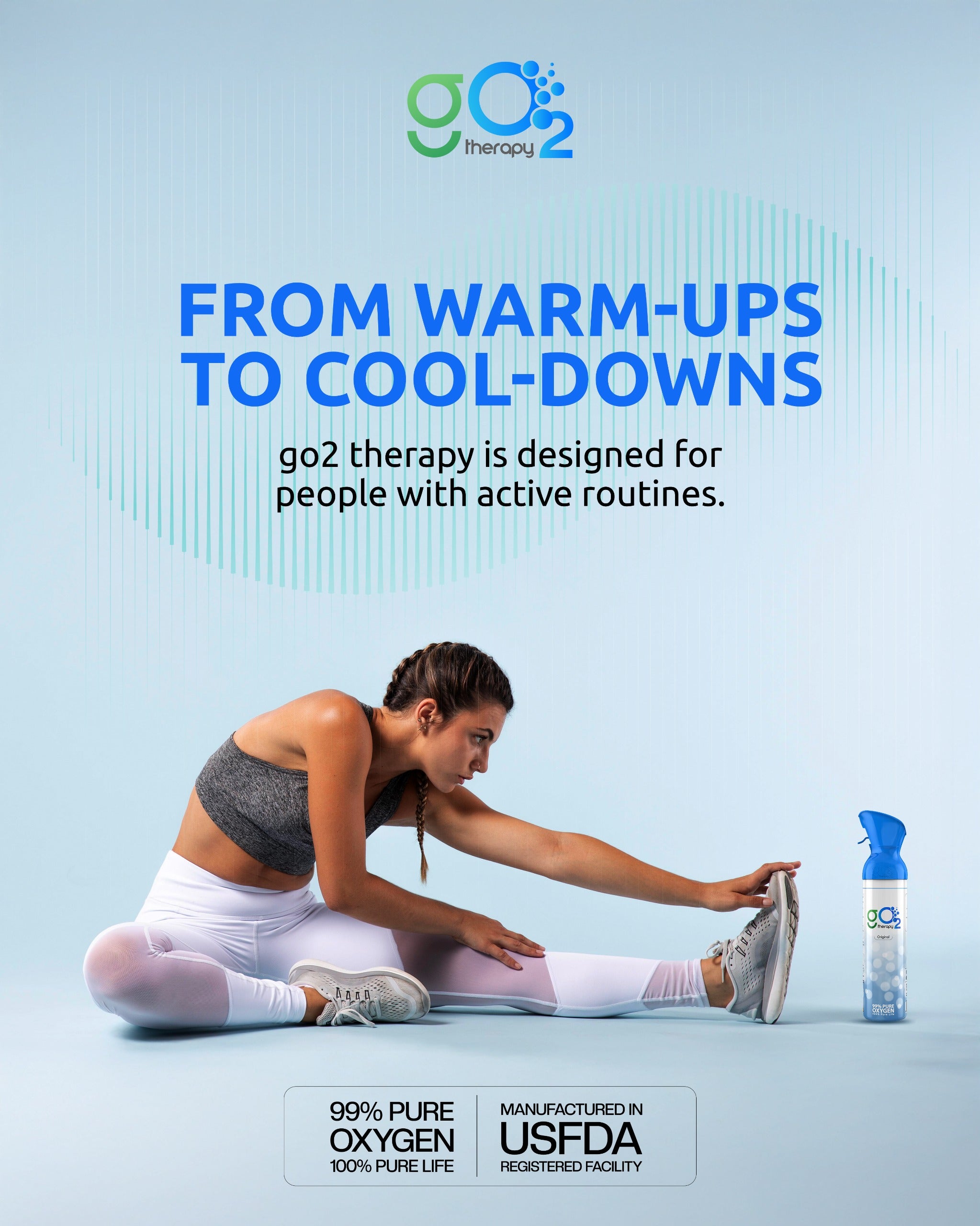 gO2Therapy - Up to 1350 Inhalations (3 Pack), Natural + 4 Fragrances, 12L Portable Oxygen Canister