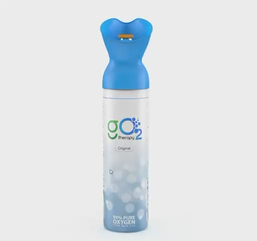 gO2Therapy - Up to 450 Inhalations, Natural 12L Portable Oxygen Canister